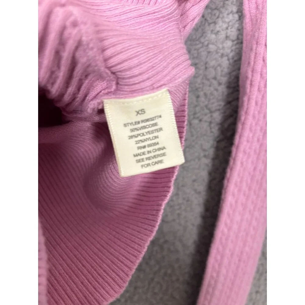 Ultra Flirt Juniors' Cable-Knit Surplice Cropped Sweater Mauve Size XS NWT's.